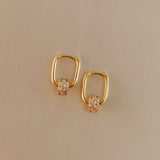 Argola com pingente cravejado Beatrice